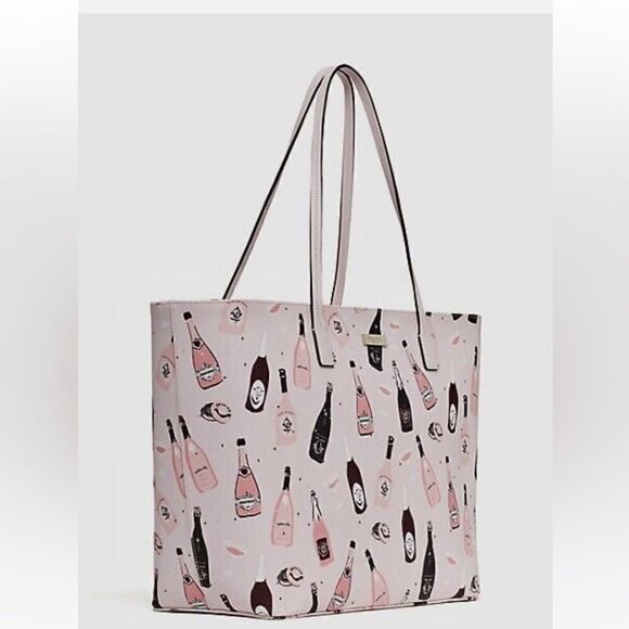 NWT Kate Spade Shore Street Margareta Champagne Tote Bag in Pink - Picture 6 of 11